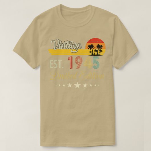  EST 1945 Limited Edition Verjaardag T-shirt (Design voorkant)