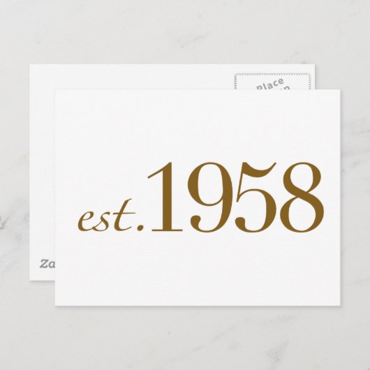 EST 1958 BRIEFKAART (Voorkant / Achterkant)