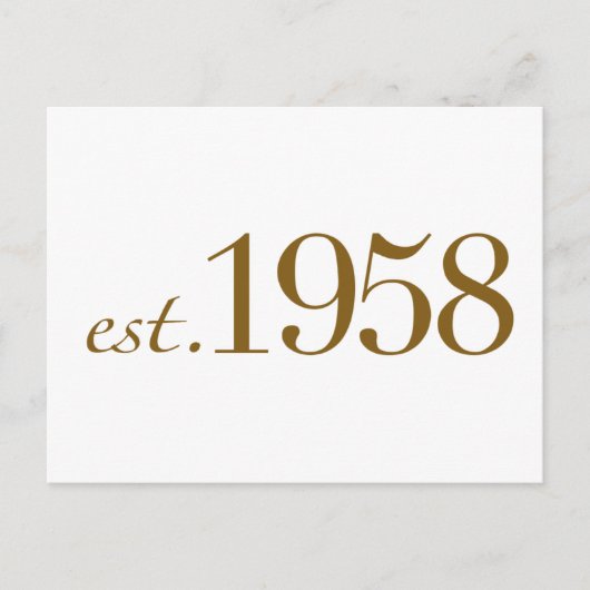 EST 1958 BRIEFKAART (Voorkant)