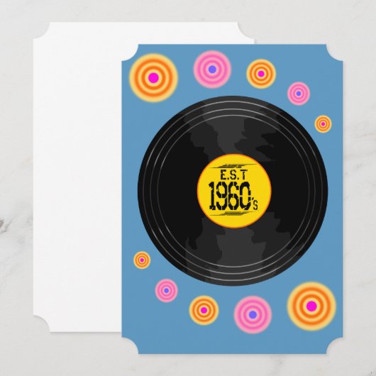 Est 1960 Decade Birthday Kaart (Voorkant / Achterkant)