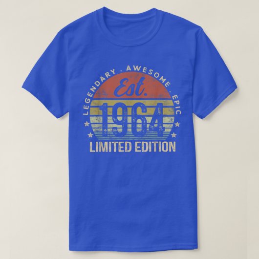 Est 1964 Limited Edition 58th Birthday  58 T-shirt (Design voorkant)