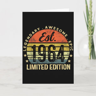 Est 1964 Limited Edition 61e verjaardag Vintage 61 Kaart