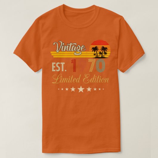  EST 1970 Limited Edition Verjaardag T-shirt (Design voorkant)