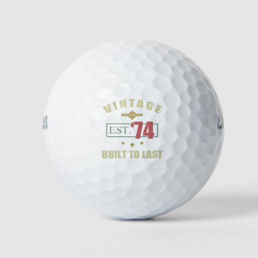 Est. 1974 50ste verjaardag Golfballen (Voorkant)