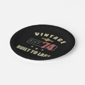 Est. 1974 50ste verjaardag Papieren Bordje (Gekanteld)