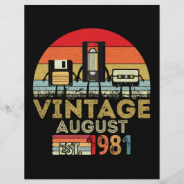 EST 1981  40ste verjaardag van de  maand augustus Briefhoofd