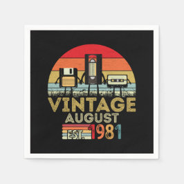 EST 1981  40ste verjaardag van de  maand augustus Servet