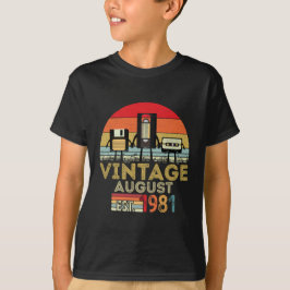 EST 1981  40ste verjaardag van de  maand augustus T-shirt