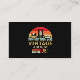 EST 1981  40ste verjaardag van de  maand augustus Visitekaartje