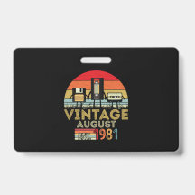 EST 1981 Augustus Vintage 40e Verjaardag