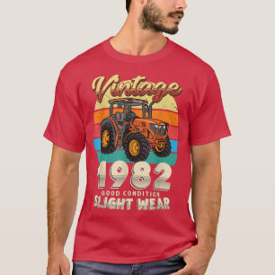  EST 1982 boer tractor 40e verjaardag 40 Y T-shirt