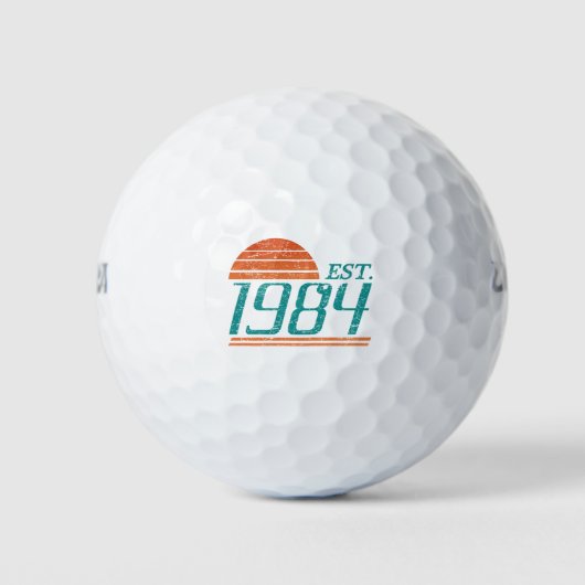Est. 1984 Vintage 40 jaar oud Golfballen (Voorkant)