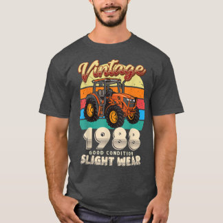  EST 1988 Farmer Tractor 34e verjaardag 34 Y T-shirt
