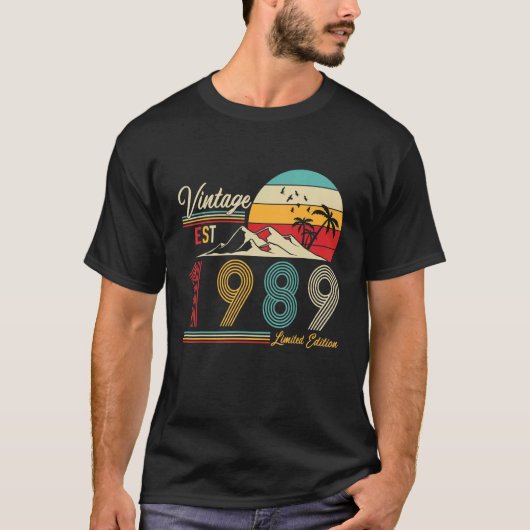  EST 1989 33ste verjaardagsideeën T-shirt (Voorkant)