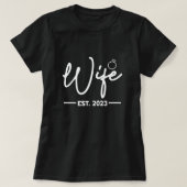 Est 2023 Wedding Couples T-shirt (Design voorkant)