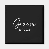 Est. 2025 Matching Getting Ready Bruid Bruidegom Magneet (Voorkant)