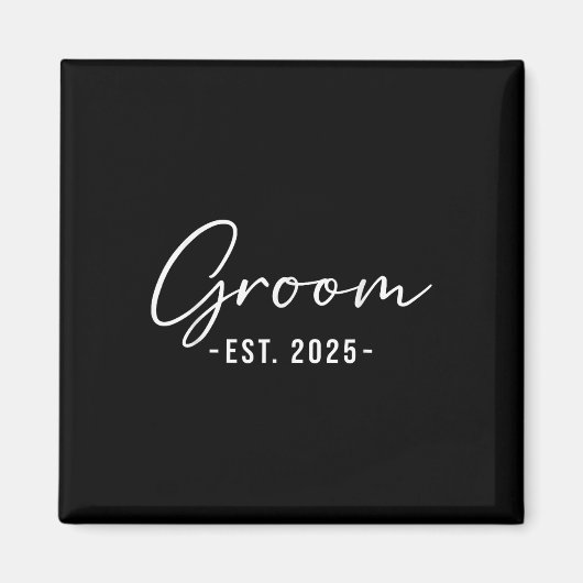 Est. 2025 Matching Getting Ready Bruid Bruidegom Magneet (Voorkant)