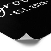 Est. 2025 Matching Getting Ready Bruid Bruidegom Poster (Hoek)