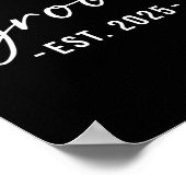 Est. 2025 Matching Getting Ready Bruid Bruidegom Poster (Hoek)