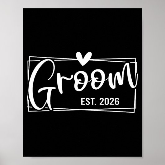 Est. 2026 Man trouwt met verloofde Poster (Voorkant)