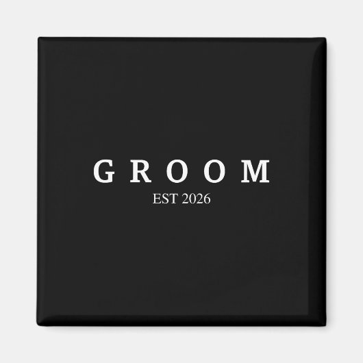 Est. 2026 Trouwen Getrouwd Verloving Krijgen Magneet (Voorkant)