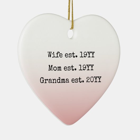 Est gevestigde cadeautjes voor oma keramisch ornament (Rechts)