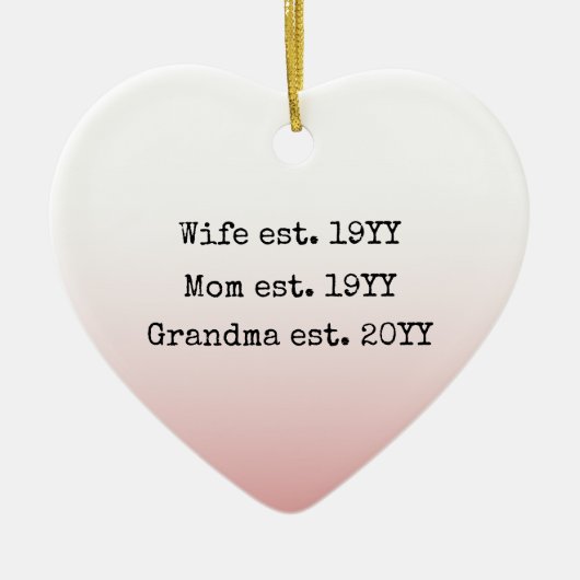 Est gevestigde cadeautjes voor oma keramisch ornament (Voorkant)