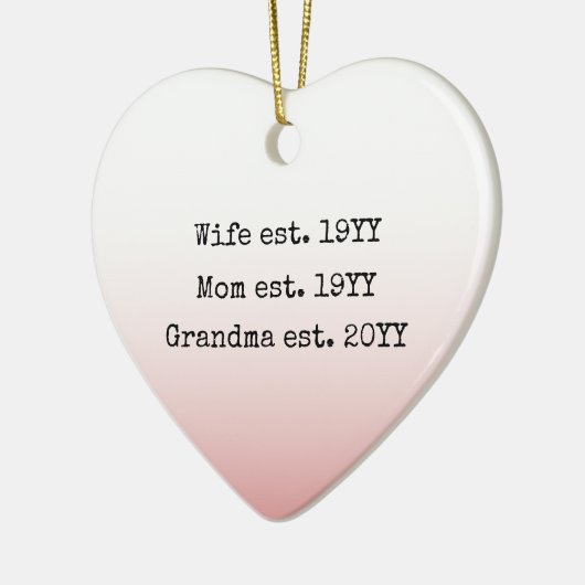 Est gevestigde cadeautjes voor oma keramisch ornament (Links)