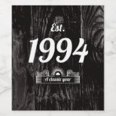 Est. in 1994 een Klassiek Jaar Wijn Etiket (Enkel label)