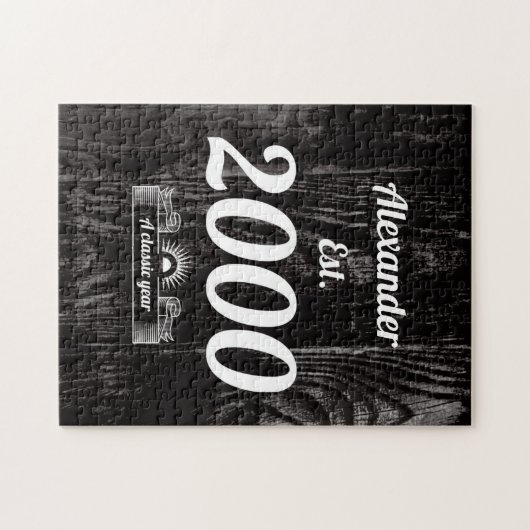 Est. in 2000 personaliseer Jigzaag Puzzle Legpuzzel (Horizontaal)