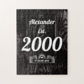 Est. in 2000 personaliseer Jigzaag Puzzle Legpuzzel (Verticaal)