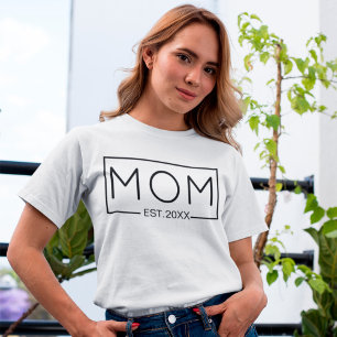 Est van mam Aangepast jaar voor nieuwe mama T-shirt