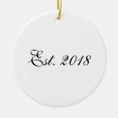 Est. Year Personalized Couple Design Keramisch Ornament (Voorkant)