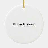 Est. Year Personalized Couple Design Keramisch Ornament (Achterkant)