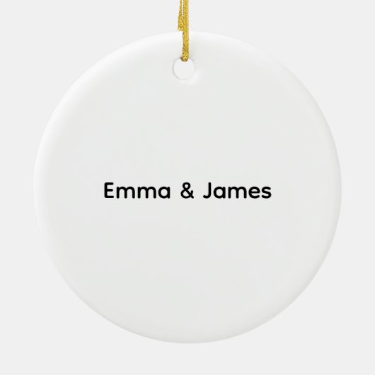 Est. Year Personalized Couple Design Keramisch Ornament (Achterkant)