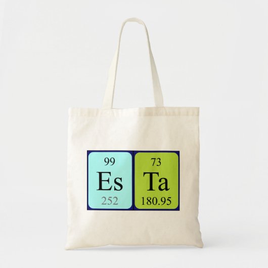 Esta periodieke table name canvas tas (Voorkant)