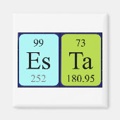 Esta periodieke table name magnet (Voorkant)