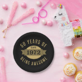 Established 1972 50th Birthday Papieren Bordje (Feest)