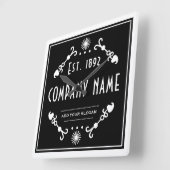 Established Business Name, Decorative Vierkante Klok (Hoek)