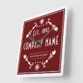 Established Business Name, Decorative Vierkante Klok (Hoek)