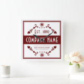 Established Business Name, Decorative Vierkante Klok (Huis)