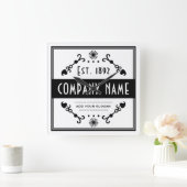 Established Business Name, Decorative Vierkante Klok (Huis)
