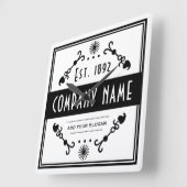 Established Business Name, Decorative Vierkante Klok (Hoek)