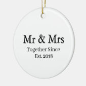 Established Year Modern Personalized Couple  Keramisch Ornament (Links)