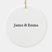 Established Year Modern Personalized Couple  Keramisch Ornament (Achterkant)