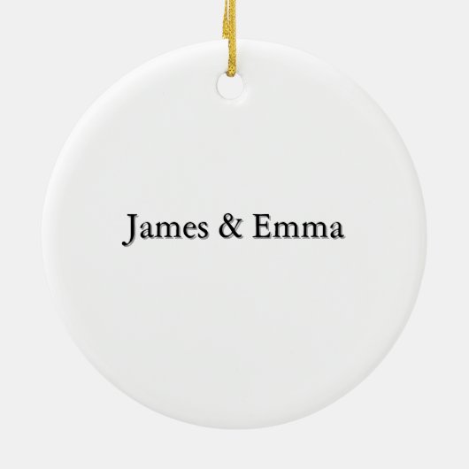 Established Year Modern Personalized Couple  Keramisch Ornament (Achterkant)