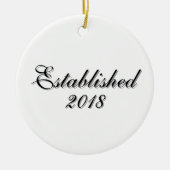 Established Year Personalized Couple Design Keramisch Ornament (Voorkant)