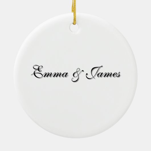 Established Year Personalized Couple Design Keramisch Ornament (Achterkant)