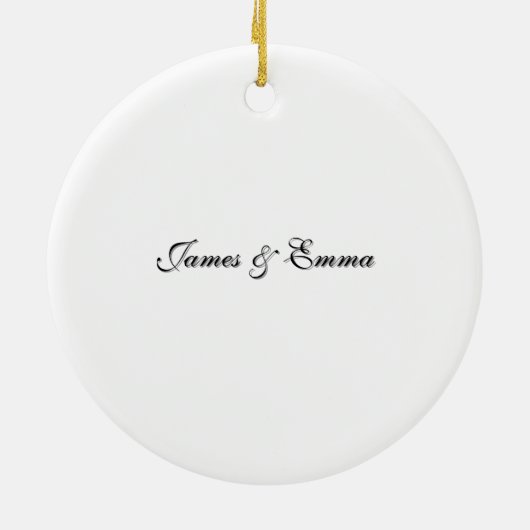 Established Year Personalized Couple Design Keramisch Ornament (Achterkant)