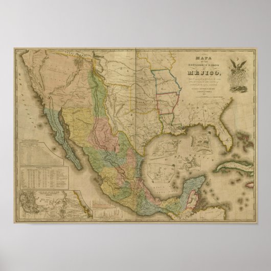 Estados Unidos de Mejico (y Tejas y los Estado Uni Poster (Voorkant)